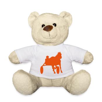 Pferderennen Pferd - Teddy - Weiß - Vorne