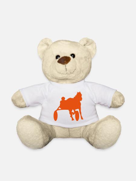 horse racing horse - Teddy Bear - white