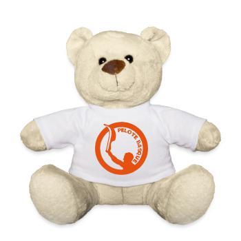 pelote basque logo tampon 1 - Nounours - blanc - Devant