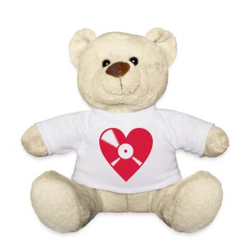 LOVE VINYL SCHALLPALTTE ALS HERZ - Teddy - Weiß - Vorne