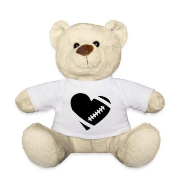 AMERICAN FOOTBALL HERZ - Teddy - Weiß - Vorne