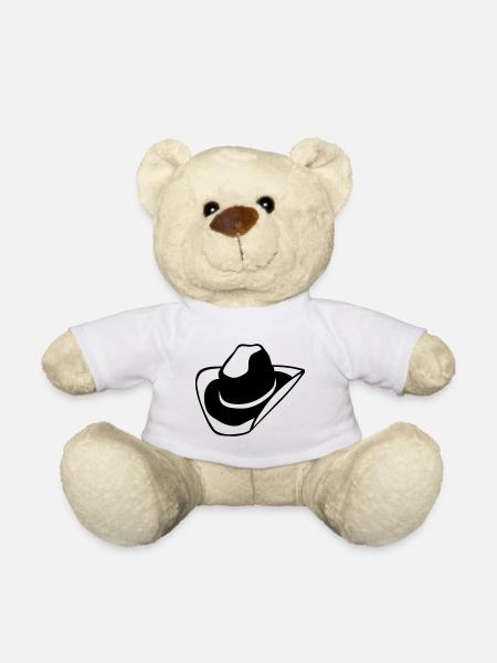 chapeau cowboy western - Nounours - blanc