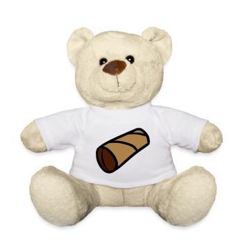 Toilet paper roll Empty toilet paper - Teddy Bear - white - Front