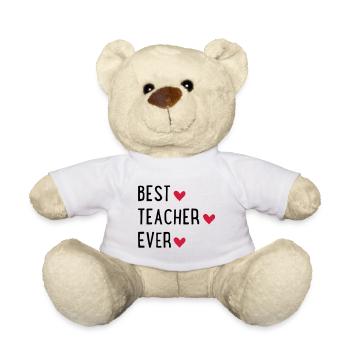 Best Teacher ever - Teddy Bear - white - Front