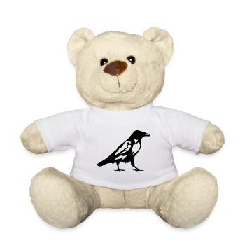 Vögel Rabe 1 - Teddy - Weiß - Vorne