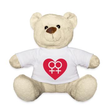 Lesbian Love - Teddy Bear - white - Front