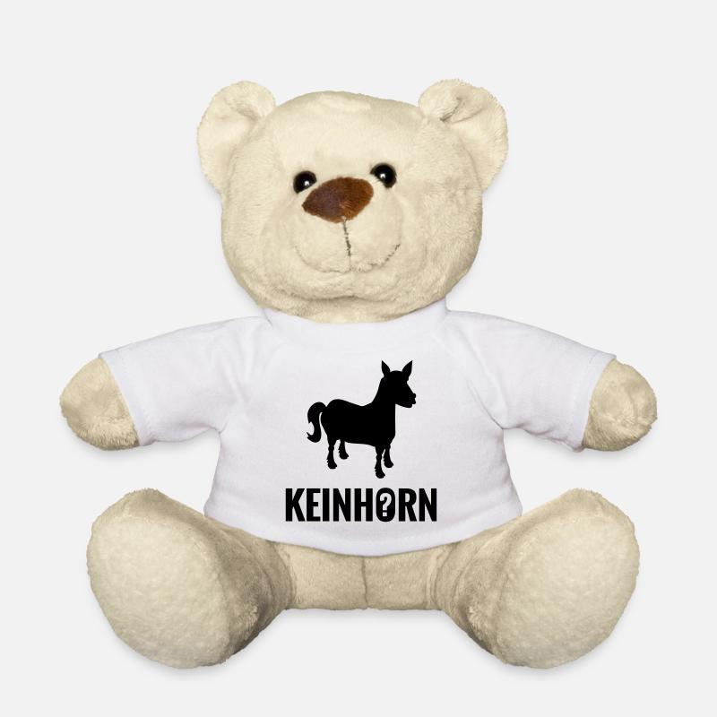 Keinhorn nicht Einhorn - Geschenk Idee - Teddy - Weiß
