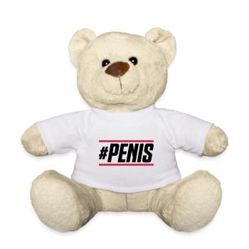 penis hashtag - Teddy - Weiß - Vorne
