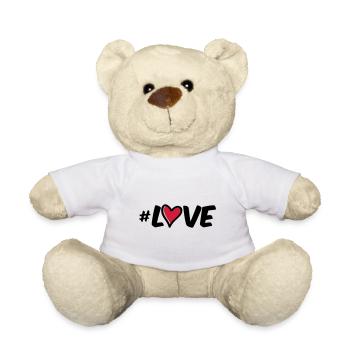 hashtag love herz - Teddy - Weiß - Vorne