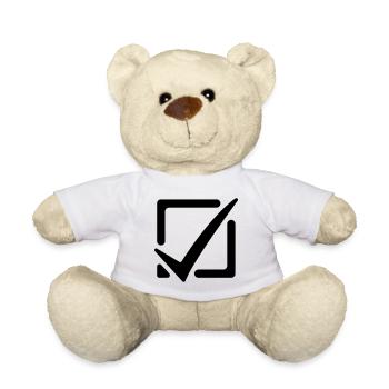 Tick the box - Teddy Bear - white - Front