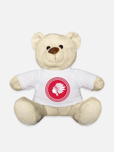 Indianer kopf - Teddy - Weiß
