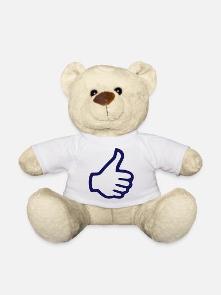 Daumen Hoch Gefällt mir like - Teddy - Weiß
