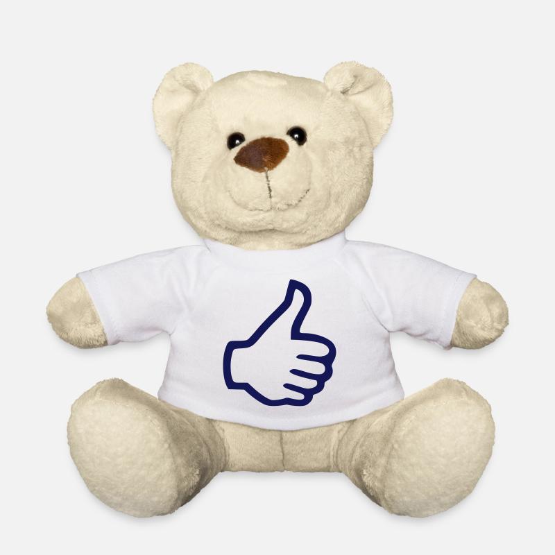Daumen Hoch Gefällt mir like - Teddy - Weiß