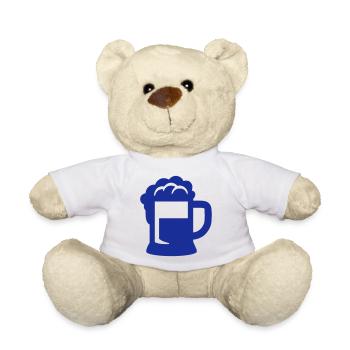 Bier Beer Glas Krug - Teddy - Weiß - Vorne