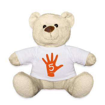 5 doigts main - Nounours - blanc - Devant