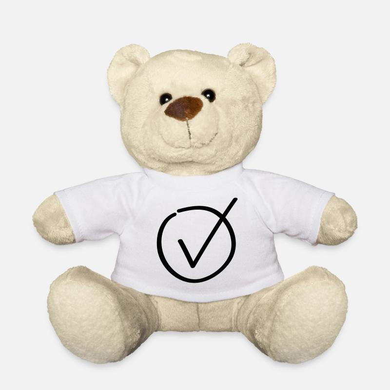 haken symbol icon - Teddy - Weiß
