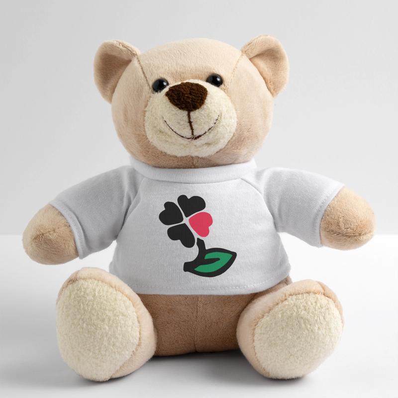 Vierblättriges Kleeblatt bunt / four-leaf clover Teddy