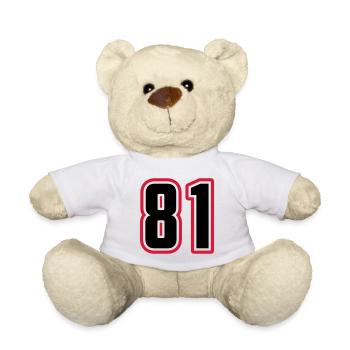 81 Zahl Symbol - Teddy - Weiß - Vorne