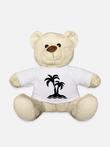 palm island symbol - Teddy Bear - white