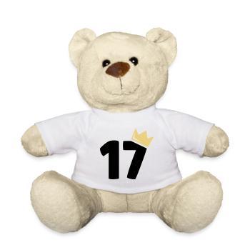17. Geburtstag Krone 17 Jahre Zahl - Teddy - Weiß - Vorne