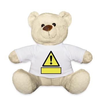 Self-labeling - careful - Teddy Bear - white - Front