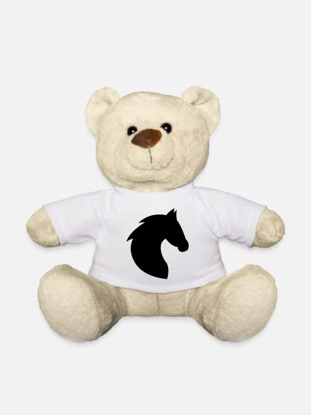 Cheval, tête de cheval, chevaux, équitation, tête - Nounours - blanc