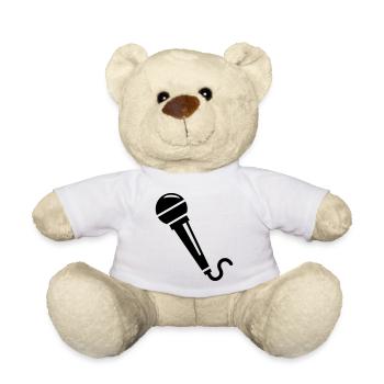 Microphone - Teddy Bear - white - Front
