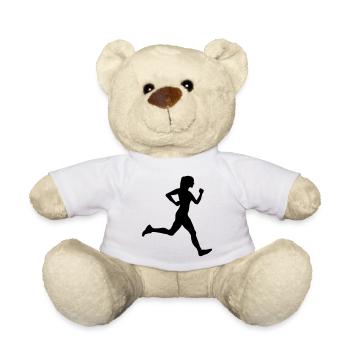 woman running - Nounours - blanc - Devant