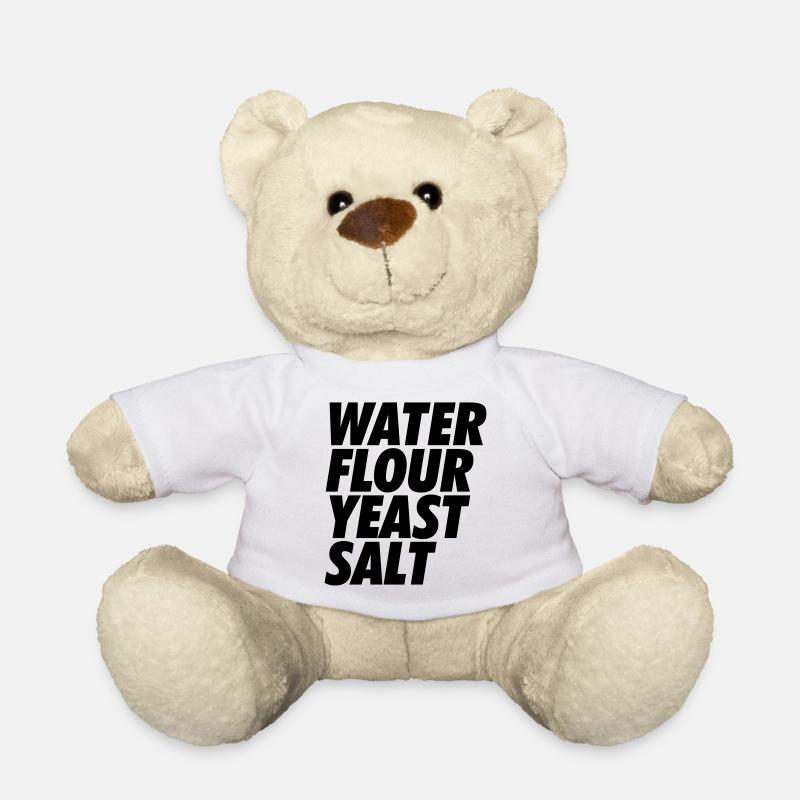 Pizza - Teddy Bear - white