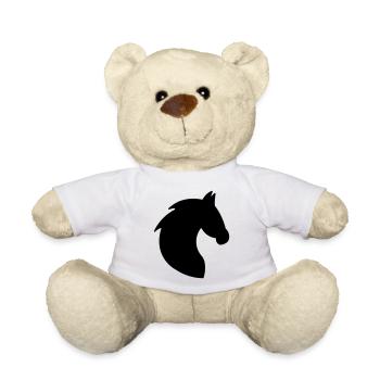 HORSE HORSE SILHOUETTE PONY - Teddy Bear - white - Front