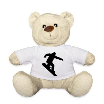 Snowboarder, Snowboard, Snowboard - Nounours - blanc - Devant