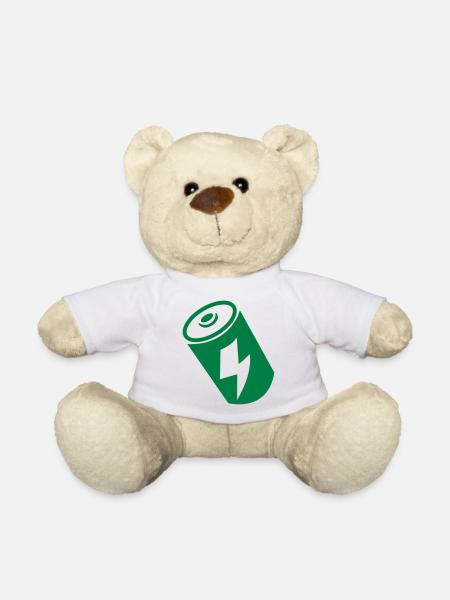 battery - Teddy Bear - white