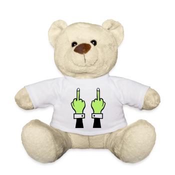 zombie hand mittelfinger 2 - Teddy - Weiß - Vorne