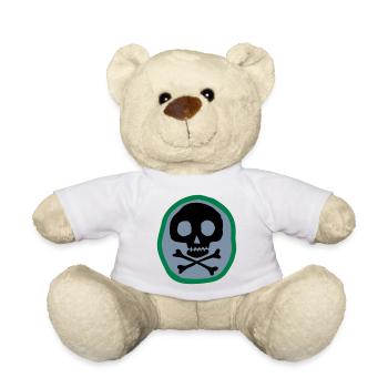 Crâne et os - Nounours - blanc - Devant