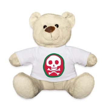 Crâne et os - Nounours - blanc - Devant