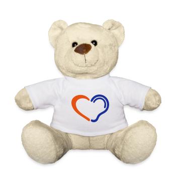 Löschen. Hörgeschädigtes, Gehörlose, eingeschränktes Hörvermögen. - Teddy - Weiß - Vorne