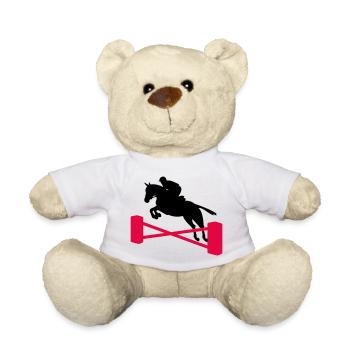 show jumping - Teddy Bear - white - Front