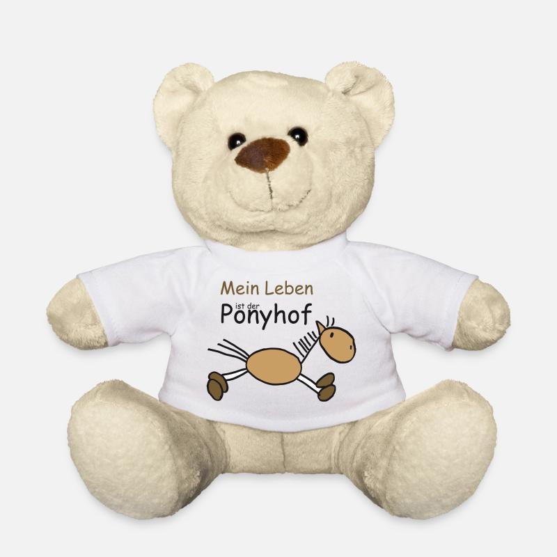 Ma vie est le poney - Nounours - blanc