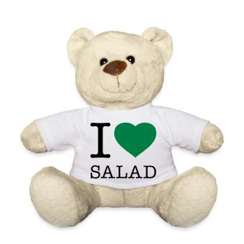 J’ADORE LA SALADE - Nounours - blanc - Devant