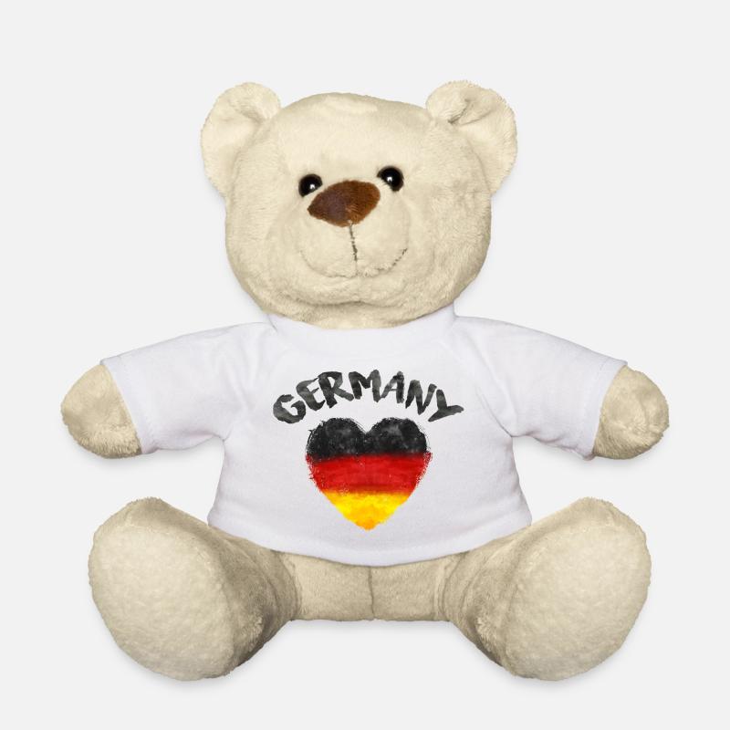GERMANY HERZ IN WASSERFARBEN - Teddy - Weiß