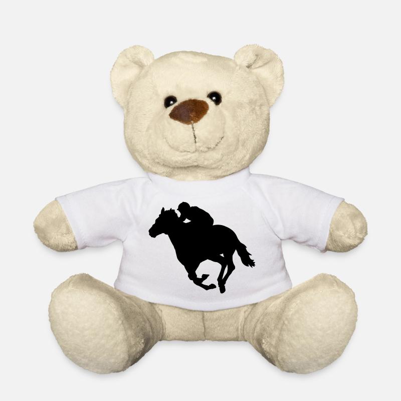 Horse racing - Teddy Bear - white
