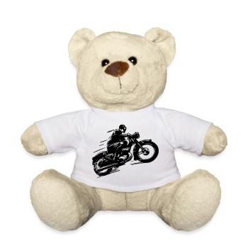 Moto classique vélo003 - Nounours - blanc - Devant