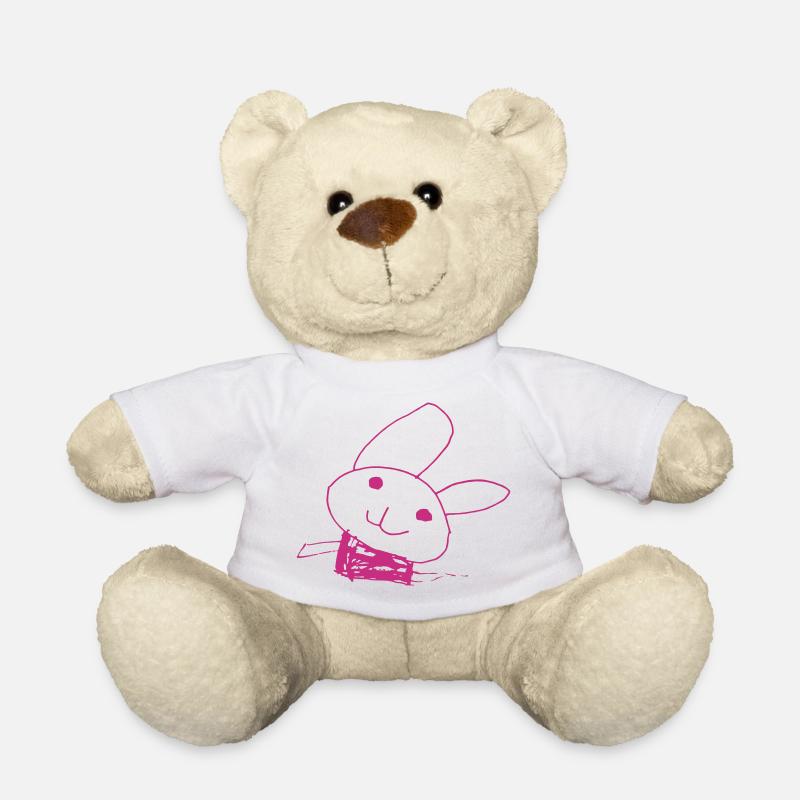 Kinderzeichnung Ostern - Teddy - Weiß