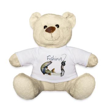 Fishing - Teddy Bear - white - Front