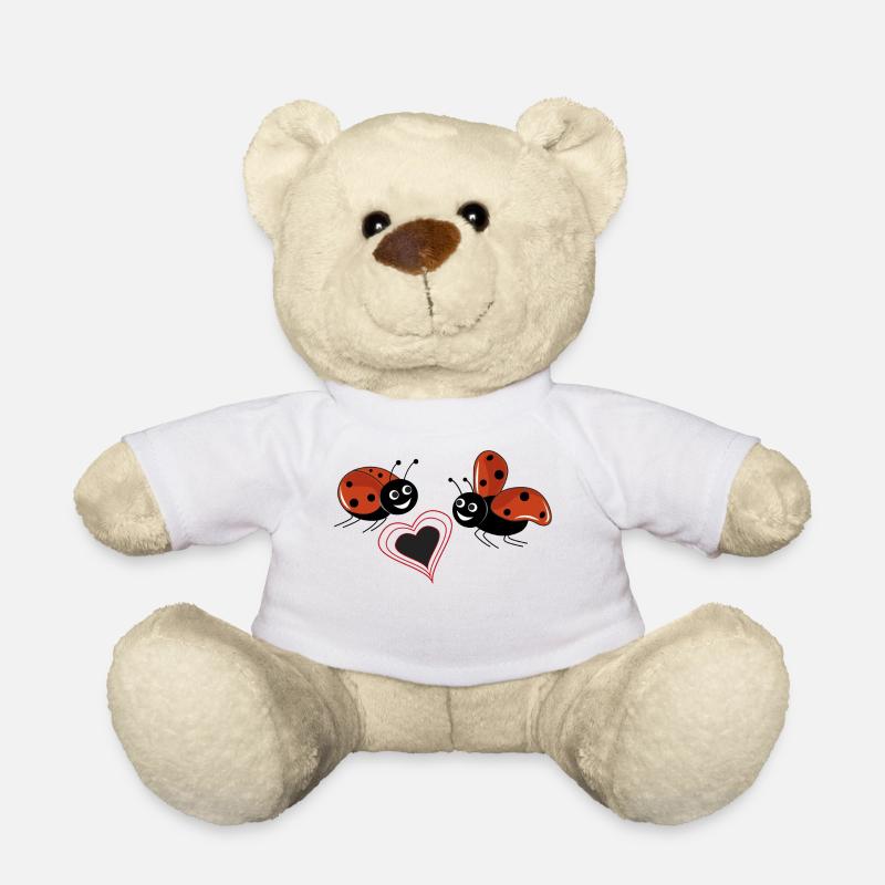 coccinelles - Nounours - blanc