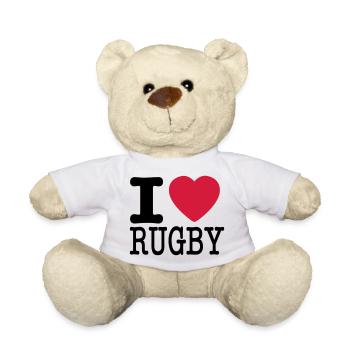 I love rugby - I love rugby - Teddy Bear - white - Front