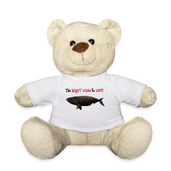 La baleine noire de l'amour - la baleine noire - baleine - Nounours - blanc - Devant