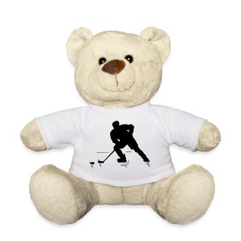 Joueur de hockey sur glace patinage de hockey sur glace - Nounours - blanc - Devant