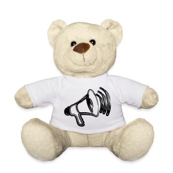 megaphone - Teddy Bear - white - Front