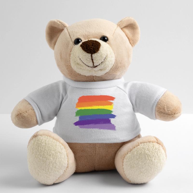 Rainbow Paint Brushes Teddy Bear
